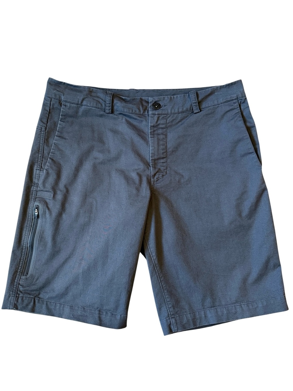 The North Face Cargo Shorts 36 Gray Cotton Stretch Hiking Outdoor Zip Pocket 10”